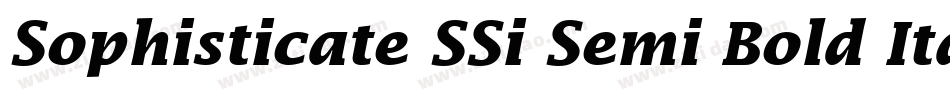 Sophisticate SSi Semi Bold Italic字体转换